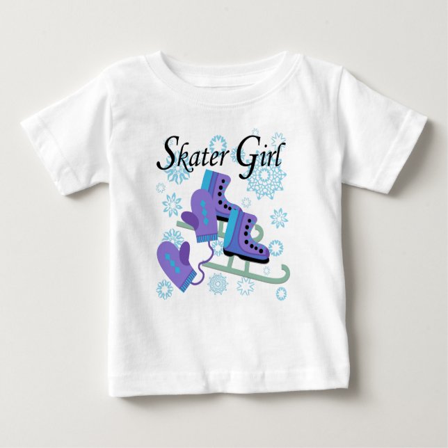T-shirt Pour Bébé Skater Girl (Devant)