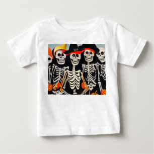 T-shirt Pour Bébé Skeletons d'Halloween