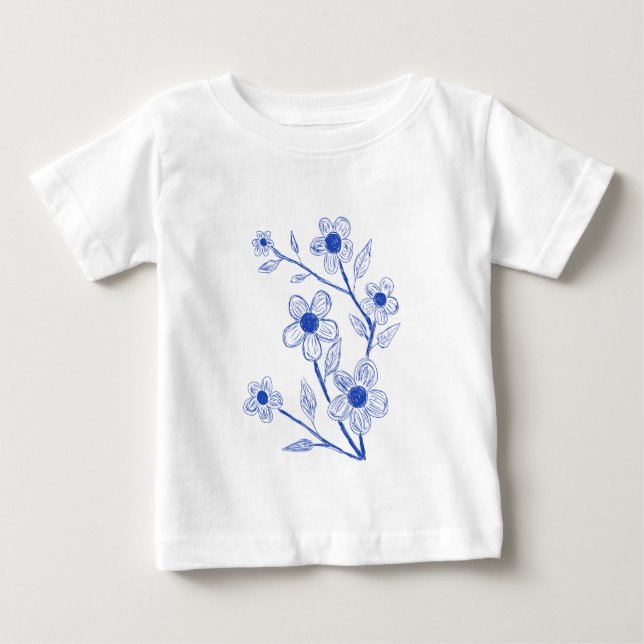 T-shirt Pour Bébé sketch drawing (Devant)