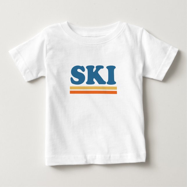 T-shirt Pour Bébé ski (Devant)