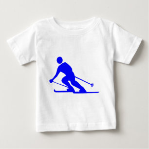 T-shirt Pour Bébé Ski - Bleu