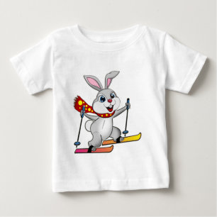 T-shirt Pour Bébé Ski Bunny - Drôle et joli dessin animé