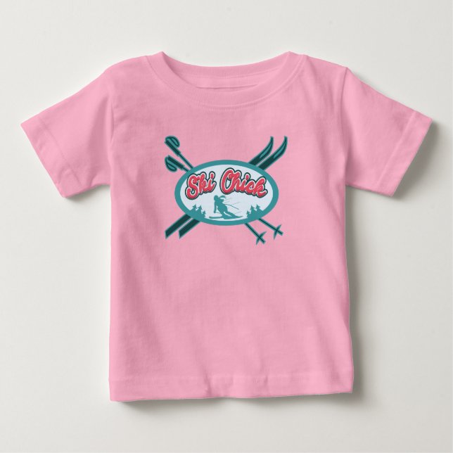 T-shirt Pour Bébé Ski Chick Snow Adventure (Devant)