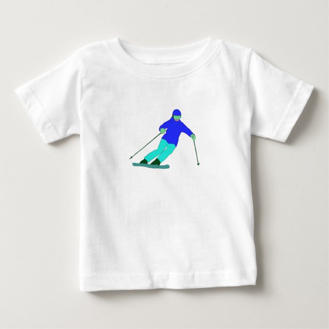 T-shirt Pour Bébé Ski de neige (Devant)