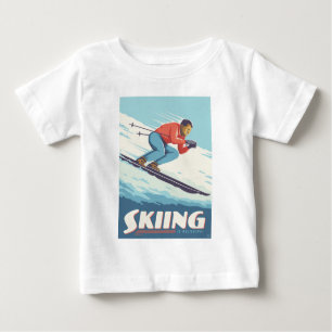 T-shirt Pour Bébé Ski est croire Retro Print