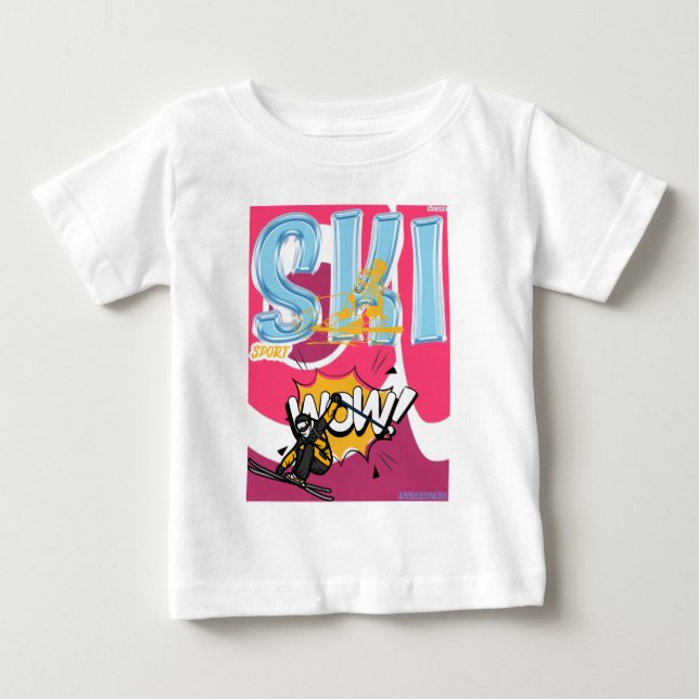 T-shirt Pour Bébé Ski international (Devant)