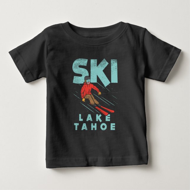 T-shirt Pour Bébé Ski Lake Tahoe (Devant)