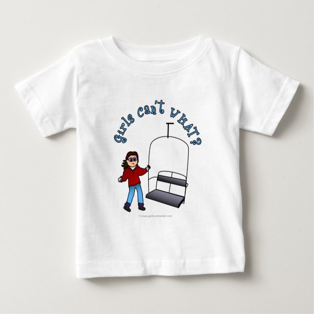 T-shirt Pour Bébé Ski Liftie Girl (Devant)