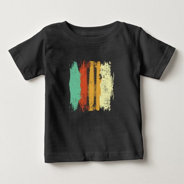 T-shirt Pour Bébé Ski Rétro (Devant)