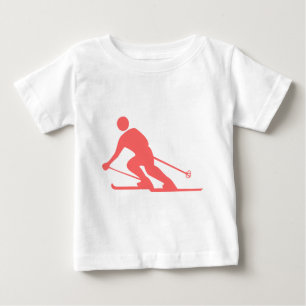 T-shirt Pour Bébé Ski - rose tropical
