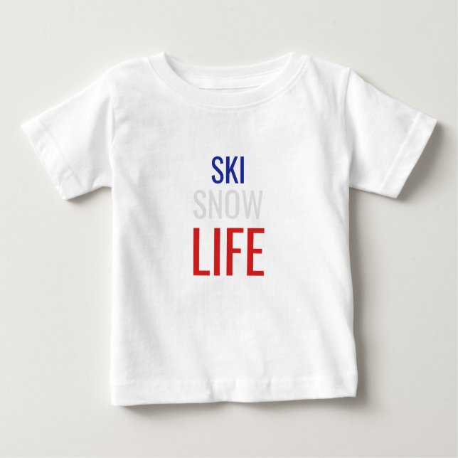 T-shirt Pour Bébé Ski, snow, life (Devant)