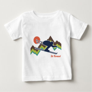 T-shirt Pour Bébé Ski Vermont