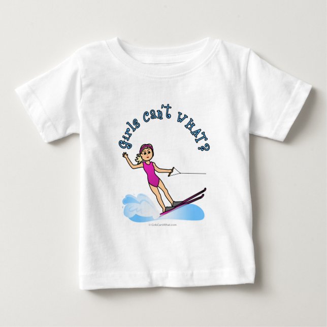 T-shirt Pour Bébé Skieuse aquatique Blonde Femme (Devant)