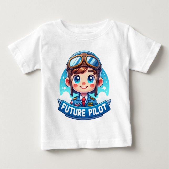 T-shirt Pour Bébé Skyward Dreams : futur pilote (Devant)