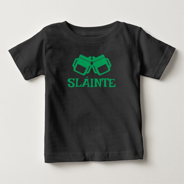 T-shirt Pour Bébé SLÁINTE sippy black tee (Devant)