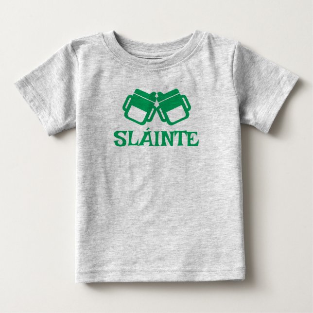 T-shirt Pour Bébé SLÁINTE sippy gray tee (Devant)
