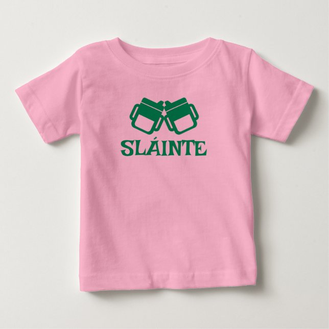 T-shirt Pour Bébé SLÁINTE sippy pink tee (Devant)