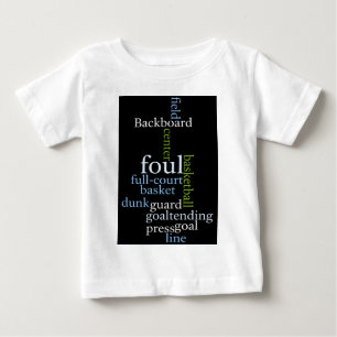 T-shirt Pour Bébé Slam Dunk of Words : Jeu de basket-ball des champi