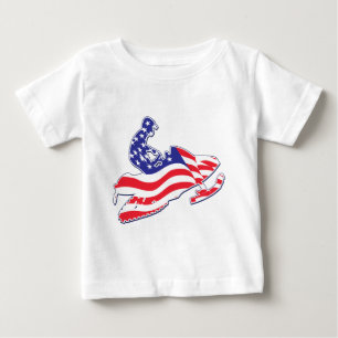 T-shirt Pour Bébé Sledder patriotique