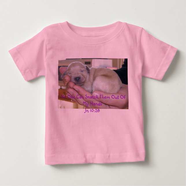T-shirt Pour Bébé Sleeping Goldendoodle Puppy Scripture Inférieur Ch (Devant)