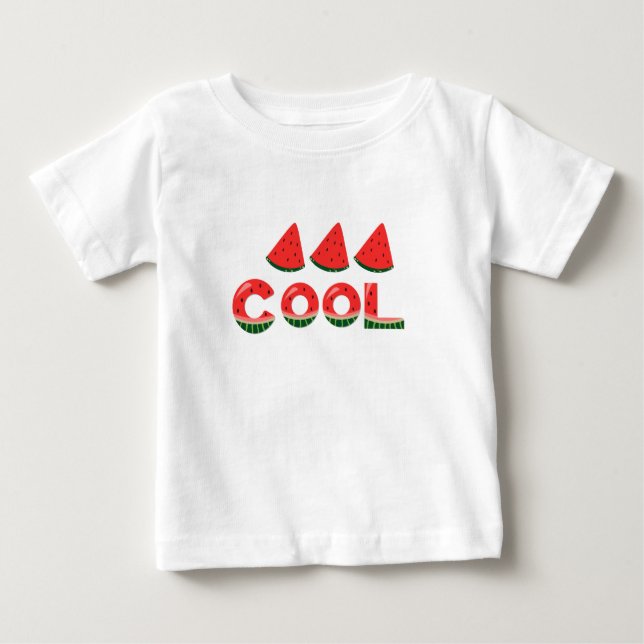 T-shirt Pour Bébé Slides d'été Watermelon mignon (Devant)