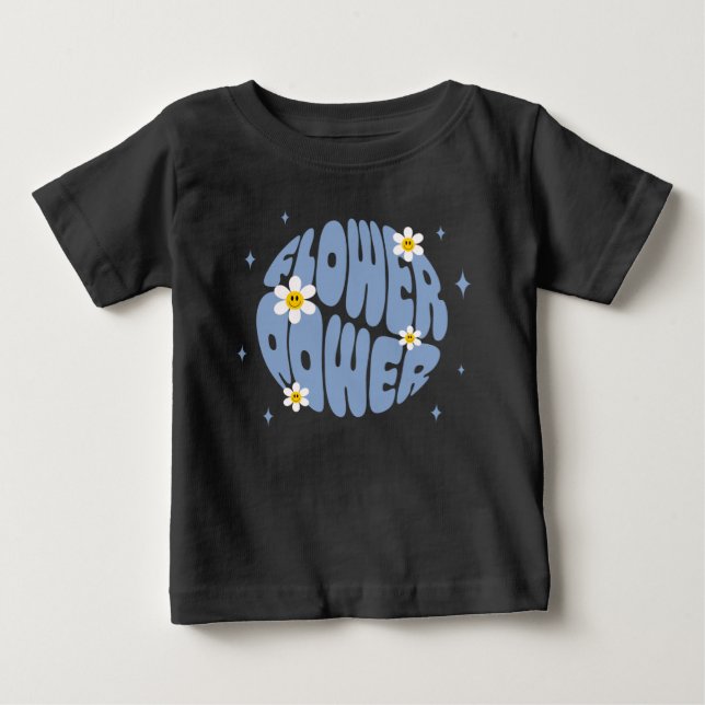 T-shirt Pour Bébé Slogan d'alimentation des fleurs (Devant)