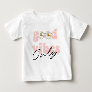 T-shirt Pour Bébé Slogan hippie des années 70 de Good Vibes