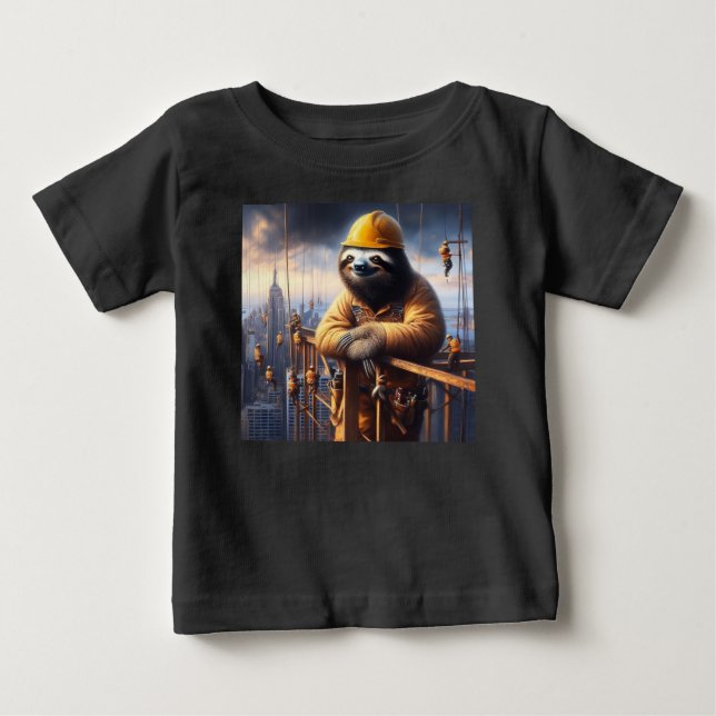 T-shirt Pour Bébé Sloth Working the High Steel (Devant)