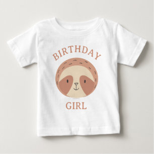 T-shirt Pour Bébé Slumberkins Paresseux Fille d'anniversaire