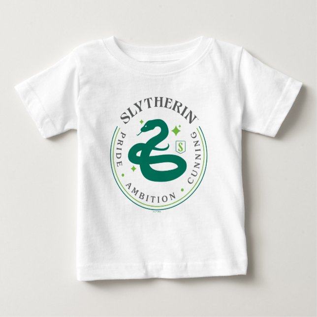 T-shirt Pour Bébé SLYTHERIN™ Green Snake House Pride Badge (Devant)