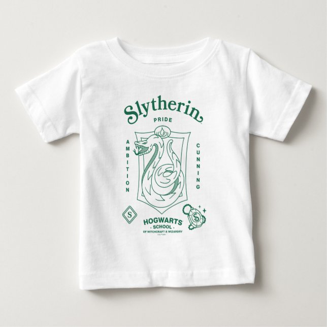 T-shirt Pour Bébé SLYTHERIN™ Pride Ambition Cunning Crest (Devant)
