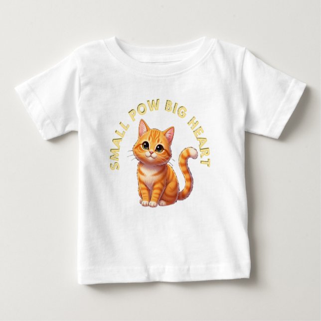 T-shirt Pour Bébé Small Paws, Big Heart (Devant)