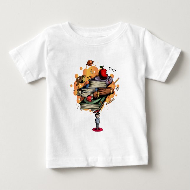 T-shirt Pour Bébé Smart de livre (Devant)