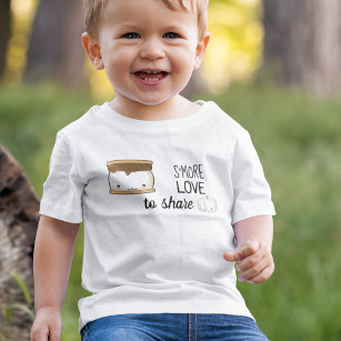 T-shirt Pour Bébé S'more Love Cute Hugging Marshmallows
