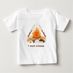 T-shirt Pour Bébé S'more Mignonne Fun Camping-Feu bébé T-shirt