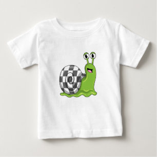 T-shirt Pour Bébé Snack aux échecs avec échiquier