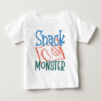 Snack Monster drôle et mignonne bébé blanc