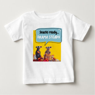 T-shirt Pour Bébé Snacks Ready, Drama Steady