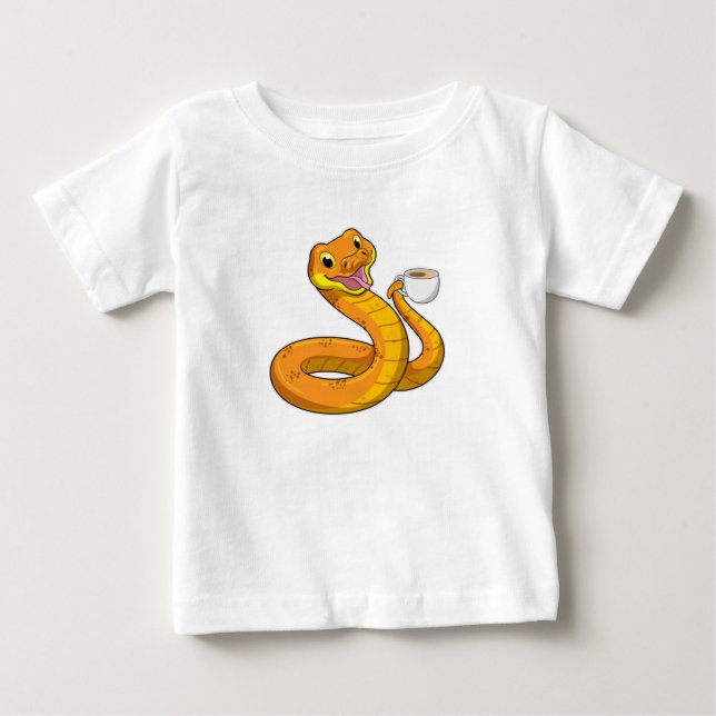 T-shirt Pour Bébé Snake with Cup (Devant)
