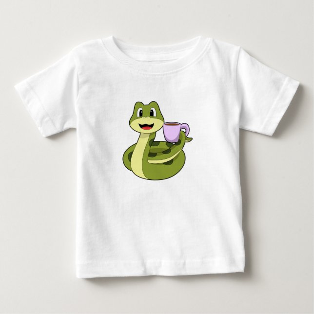 T-shirt Pour Bébé Snake with Cup (Devant)