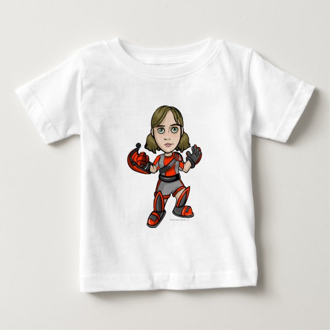 T-shirt Pour Bébé Snarkie Virtupets Space Station Joueur du personne (Devant)