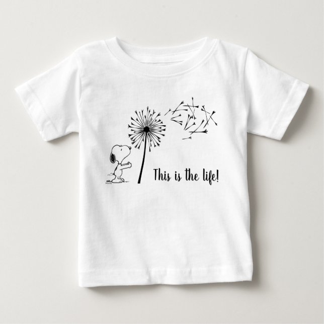 T-shirt Pour Bébé Snoopy Avec Dandelion (Devant)