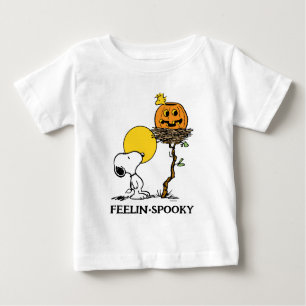 T-shirt Pour Bébé Snoopy & Bois Nid Avec Jack O'Lantern
