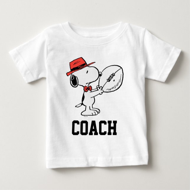T-shirt Pour Bébé Snoopy Varsity Sports Football (Devant)