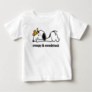 T-shirt Pour Bébé Snoopy & Woodstock Smile Giggle Laugh