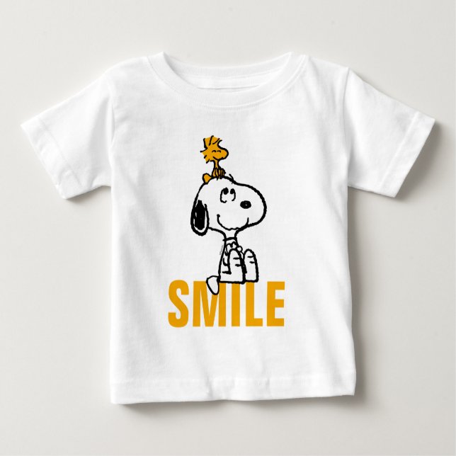 T-shirt Pour Bébé Snoopy & Woodstock - Tous les sourires (Devant)