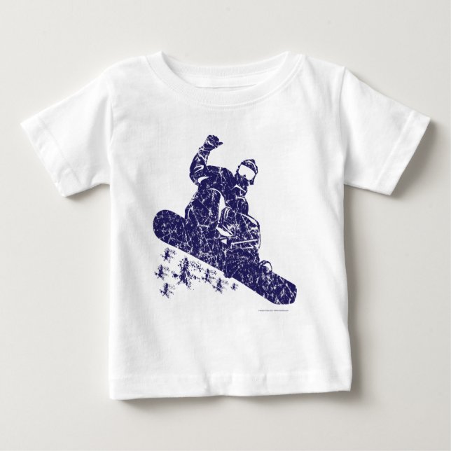 T-shirt Pour Bébé Snow-Boarder (Devant)