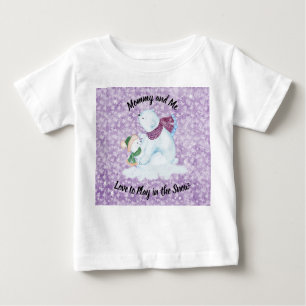 T-shirt Pour Bébé Snow Mom & Baby Snowman Tee