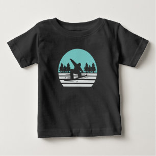 T-shirt Pour Bébé Snowboard Rétro Vintage