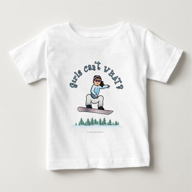 T-shirt Pour Bébé Snowboardeur léger (Devant)